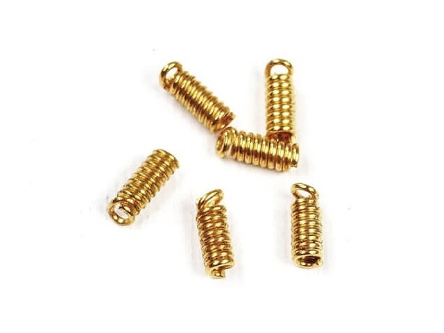 Bižutérne špirálové ukončenia - koncovky 3x8mm 6ks - zlaté