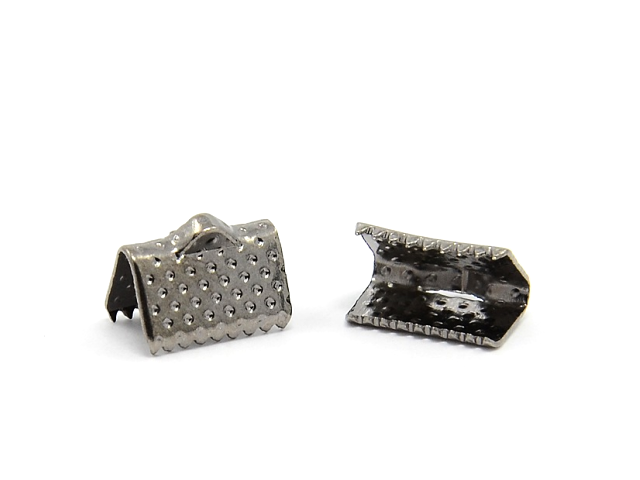 Bižutérne ukončenie na stuhu 10mm 10ks - gunmetal