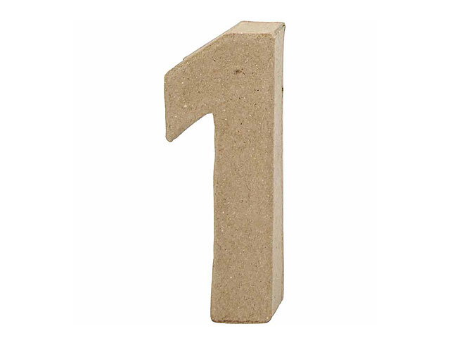 Číslo z papier-mâché 10cm - 1