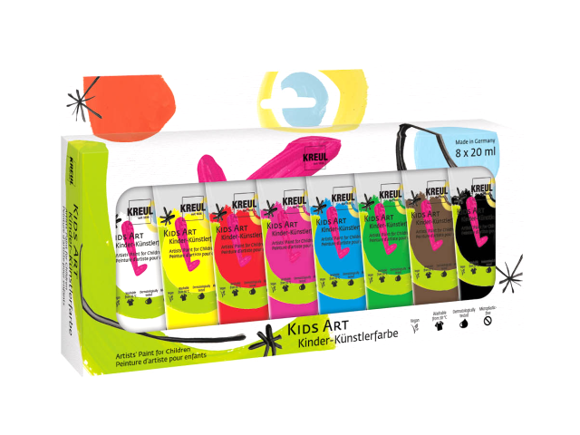 Detské umelecké farby v tube KREUL - 8x20ml