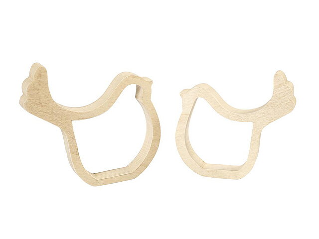 Drevené ozdoby vtáčiky - 15cm - 2ks