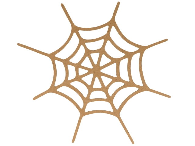 Drevený MDF výrez 25cm Halloween - pavučina