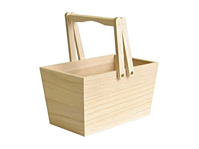 Drevený ozdobný mini košík - 16cm