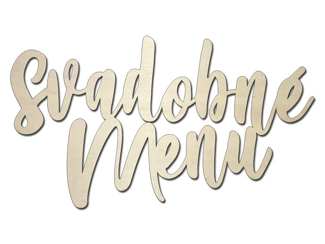 Dýhový drevený výrez 10cm - svadobné menu