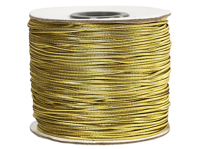 Elastická klobúková gumička 1mm - zlatá
