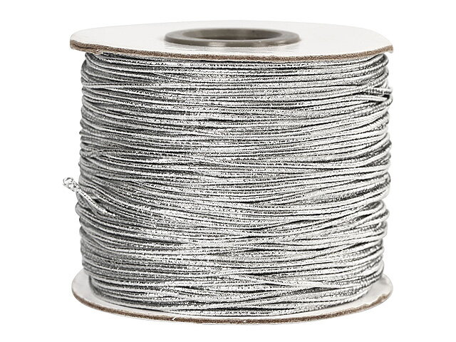 Elastická klobúková gumička 1mm - strieborná