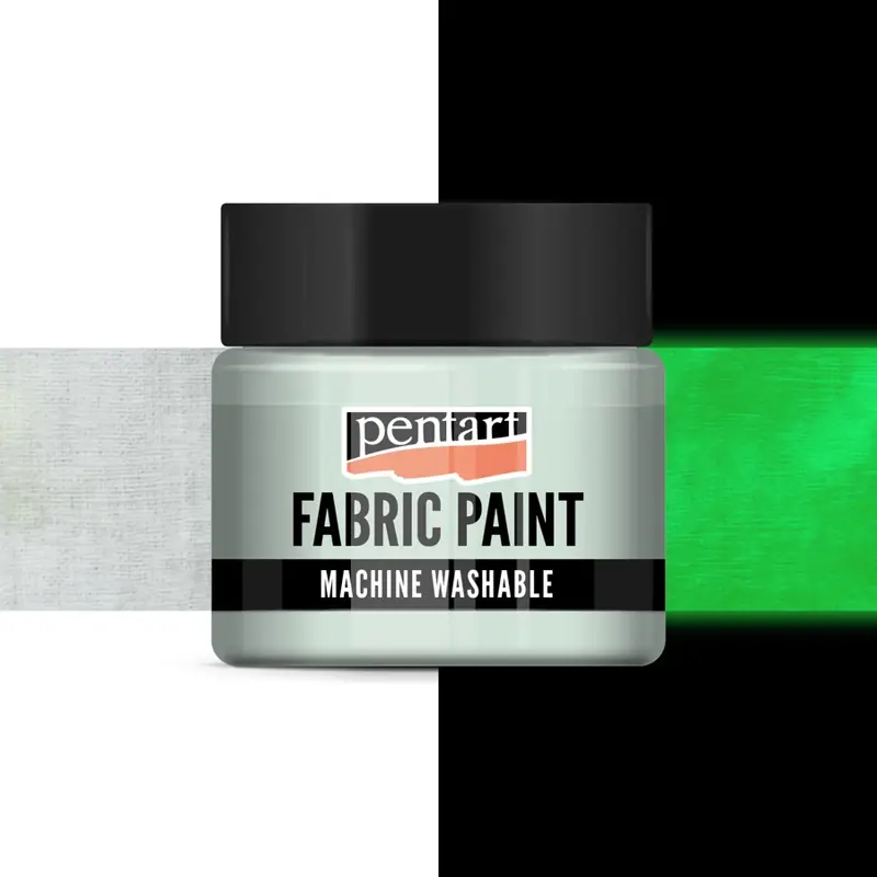 Farba na textil svietiaca v tme PENTART GLOW 30ml - svetlá zelená