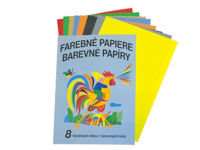 Farebné papiere A4 8ks