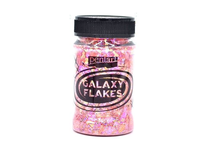 Galaxy vločky PENTART dúhové 15g - Eris pink