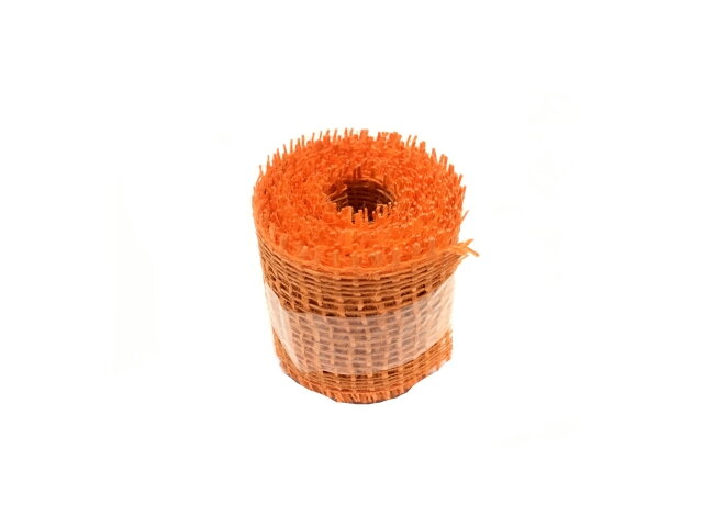 Jutová stuha 4cm - oranžová
