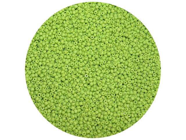 Korálky Rokajl 2mm 20g - nepriehľadné - jablkové