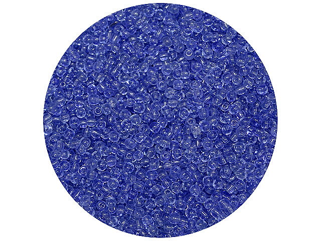 Korálky Rokajl 3mm 20g - priehľadné - modré