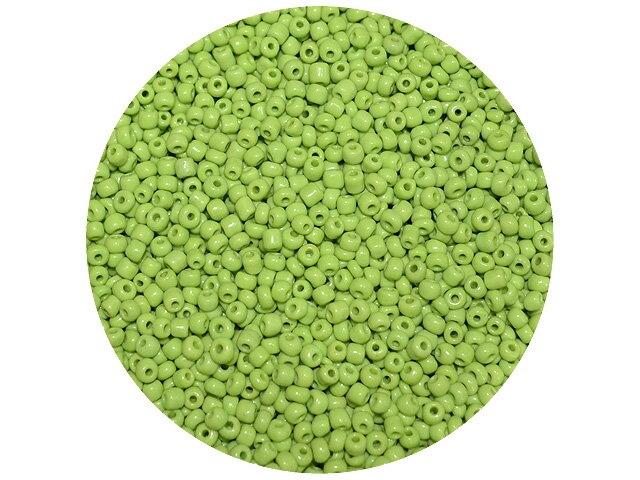 Korálky Rokajl 4mm 20g - nepriehľadné svetlozelené