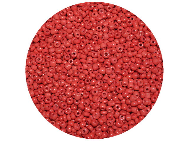 Korálky Rokajl 4mm 20g - nepriehľadné - červené