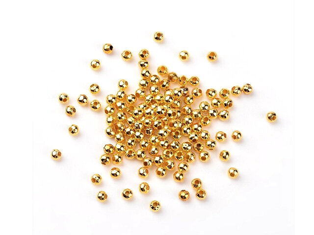 Kovové korálky medzikusy 2,5mm zlaté 10g