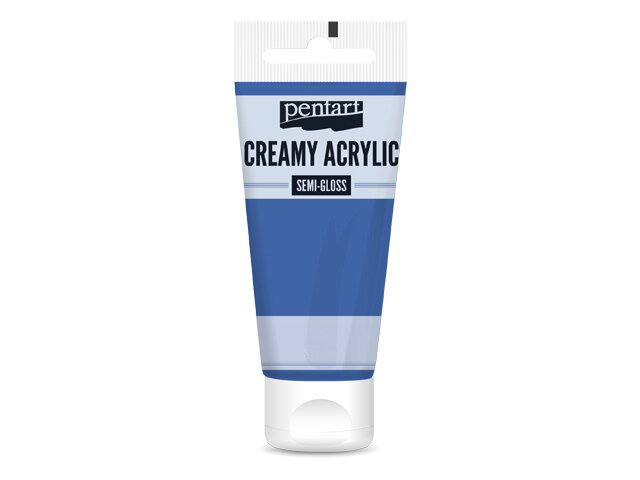 Krémová akrylová farba 200ml pololesklá - modrá