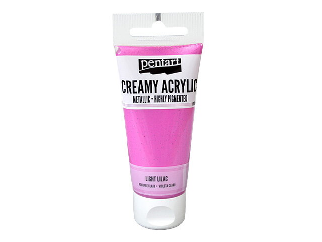 Krémová akrylová farba 60ml metalická - svetlofialová