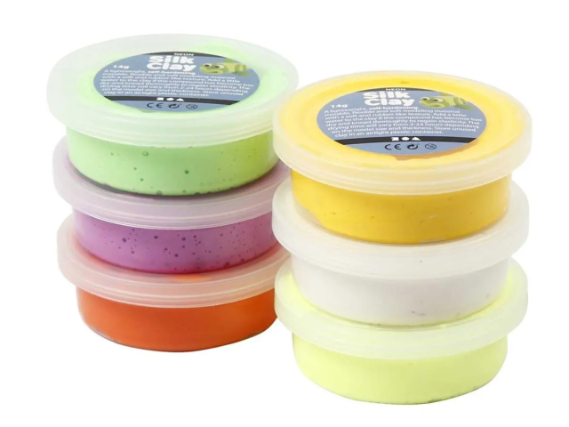 Ľahká modelovacia hmota SILK CLAY 6x14g - živé farby