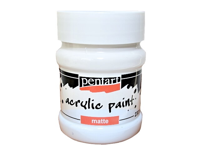 Matná akrylová farba PENTART 230 ml - titánová biela