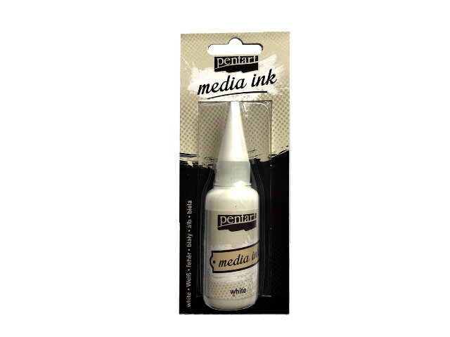 Media ink PENTART - alkoholový atrament 20ml - biely