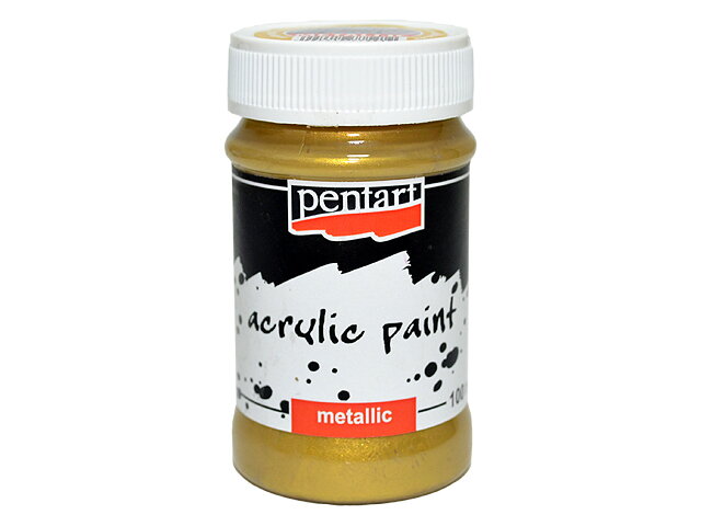 Metalická akrylová farba PENTART 100ml - antická zlatá