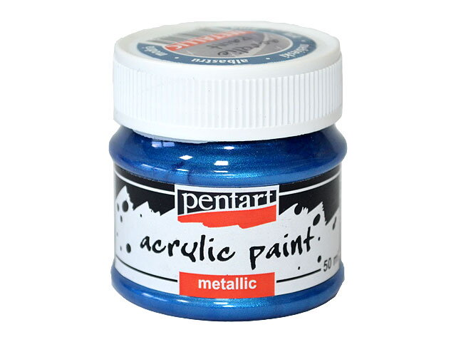 Metalická akrylová farba PENTART 50ml - modrá