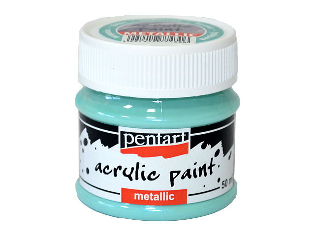 Metalická akrylová farba PENTART 50ml - tyrkysová