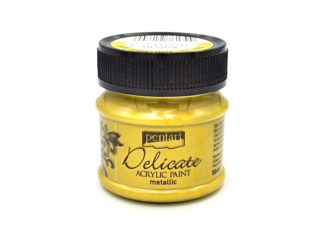 Metalická akrylová farba PENTART DELICATE 50ml - zlatá