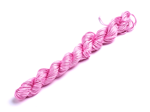 Nylonová bižutérna šnúrka 1mm 24m návin - ružová