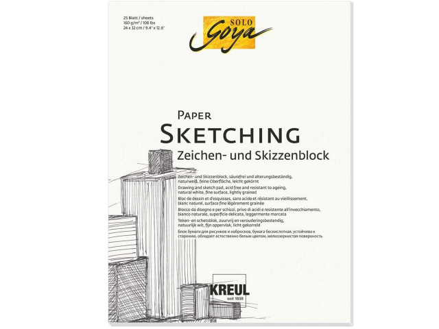 Papiere na sketching KREUL SOLO GOYA 24x30cm 160g 25ks