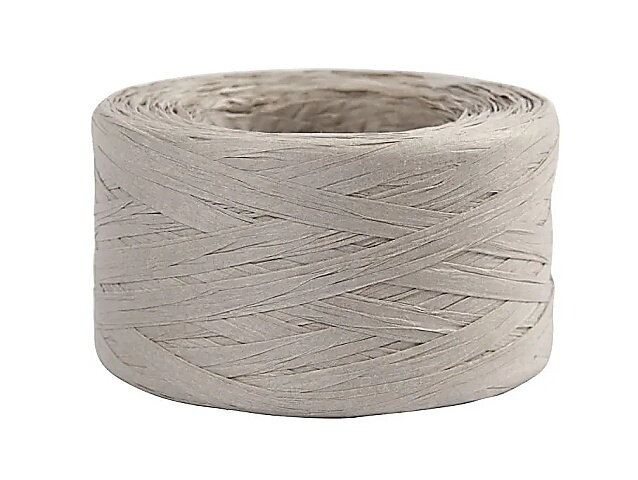 Papierová eko raffia 100m - sivá