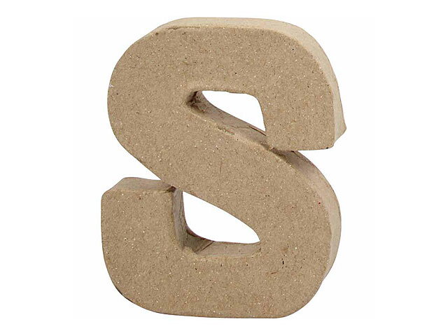 Písmeno z papier-mâché 10cm - S