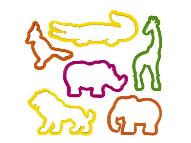 Plastové formičky - vykrajovačky 6ks - ZOO