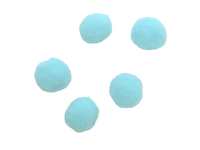Plyšové POM POM guličky 2cm 10ks - azúrové