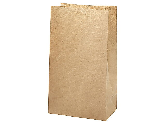 Recyklované papierové vrecúško - 27 cm - prírodné