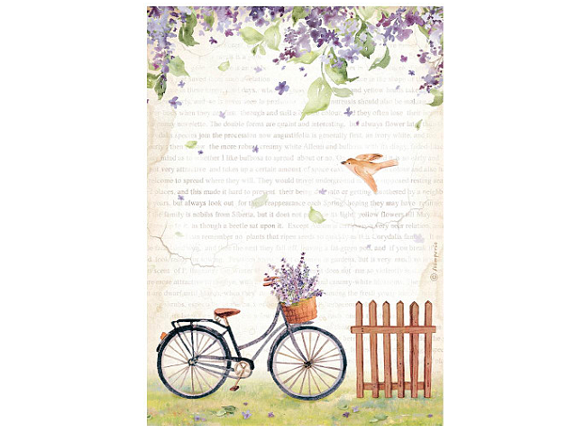 Ryžový papier A4 - Create Happiness Welcome Home Bicycle