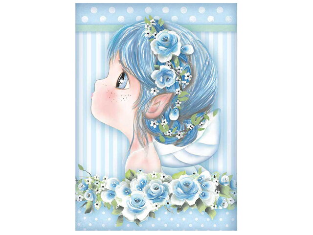 Ryžový papier A4 - Fairies - víla v modrom