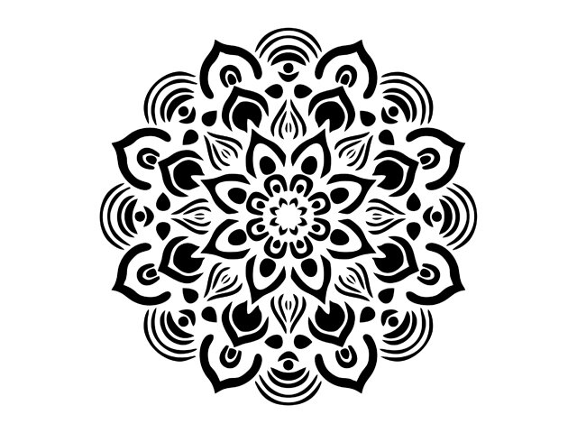 Šablóna 18x18cm - mandala 1