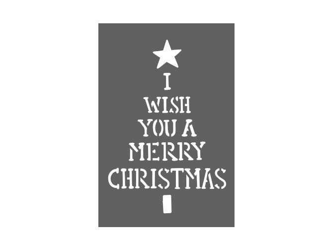 Šablóna ARTEMIO 10x15cm - I Wish You a Merry Christmas