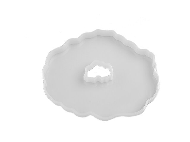 Silikónová odlievacia forma 12,5cm - polodrahokam s dierou