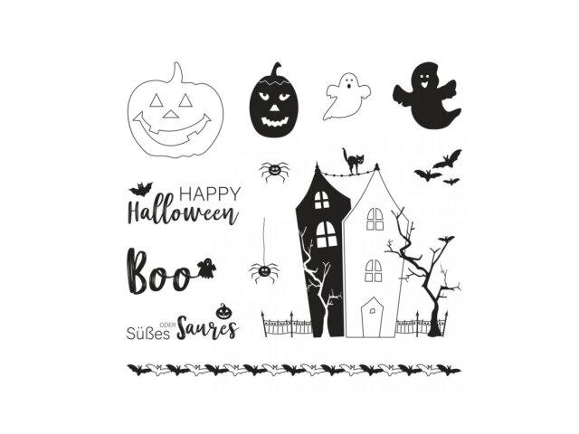 Silikónové pečiatky 10x10cm - Halloween