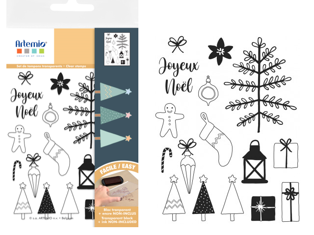 Silikónové pečiatky ARTEMIO - Woodsy Christmas - vianočné