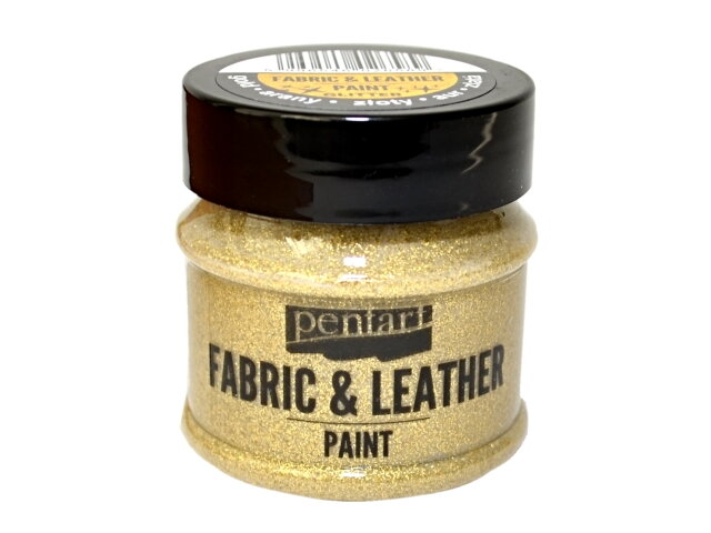Trblietavá farba na kožu a textil PENTART 50ml - zlatá