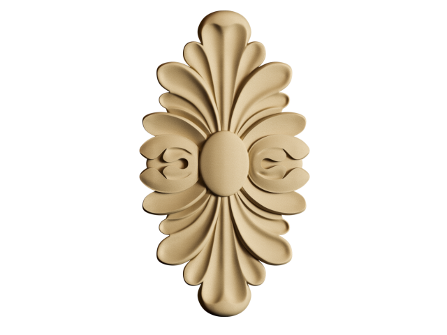 Tvarovateľné drevo kvetový ornament 12x7cm