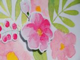 Silikónová pečiatka A5 - Au Jardin - akvarelové kvety