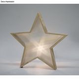 Drevené hviezdy - obrys 24cm a 35cm - 2ks