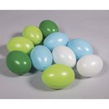 Plastové vajíčka 6cm 10ks - zeleno-modré