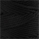 Bavlnený špagát - lano na macramé 4mm 55m - čierne