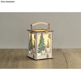 Drevený lampáš s trpaslíkmi 26x15cm - kreatívna sada