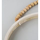 DIY sada - drevený závesný rám - herbár okrúhly 25,5cm